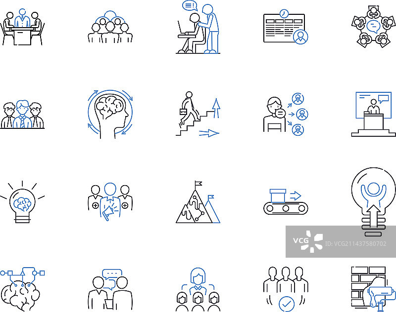 组织实体线性图标合集图片素材