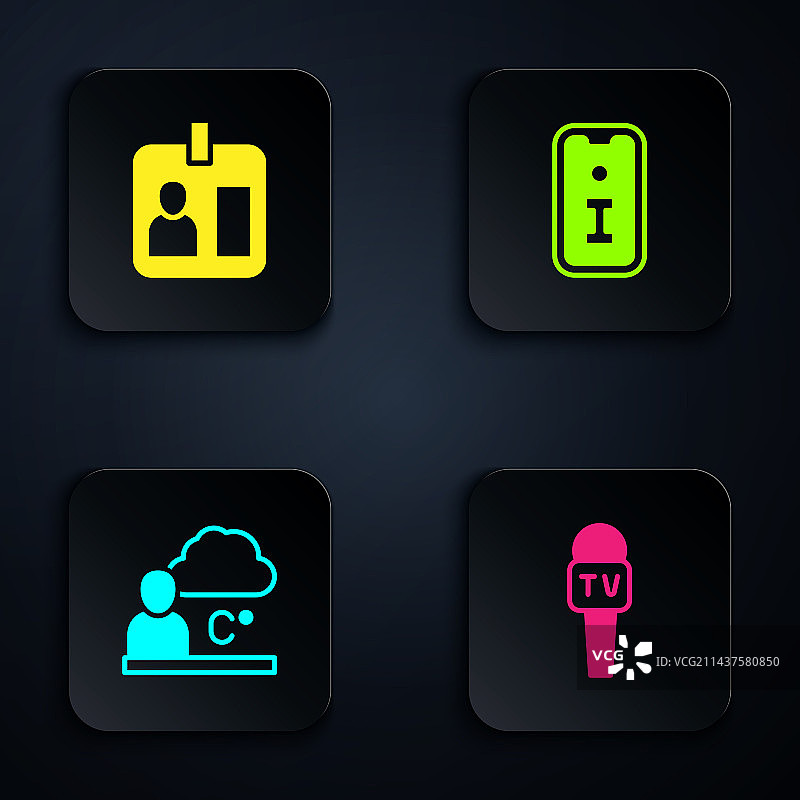 麦克风素材合集：记者证、天气图片素材