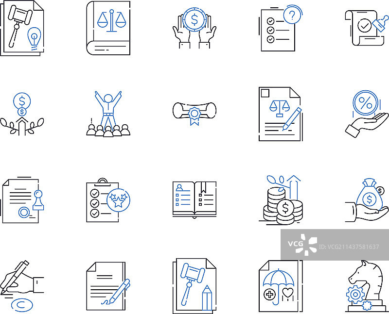 法律专家线性图标图片素材