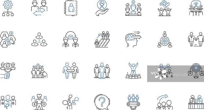 移情理解线条图标合集图片素材