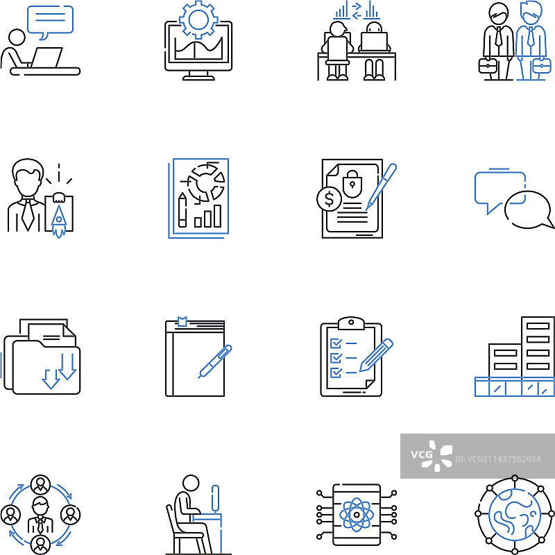 手持线条图标合集图片素材