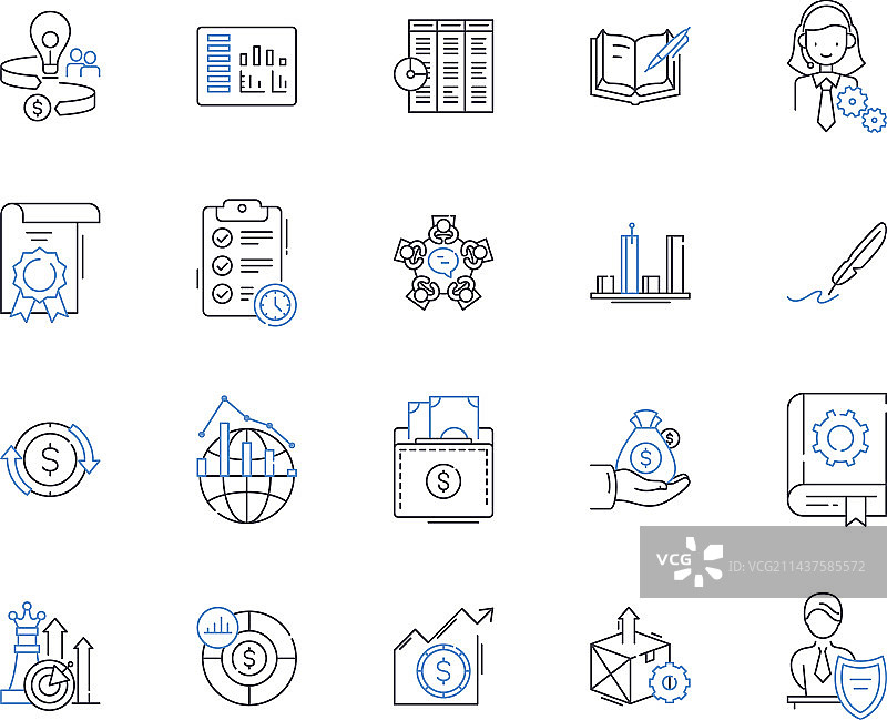 金融衍生品交易线性图标期货系列图片素材