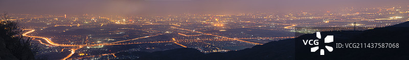 北京：北京夜景全景图片素材