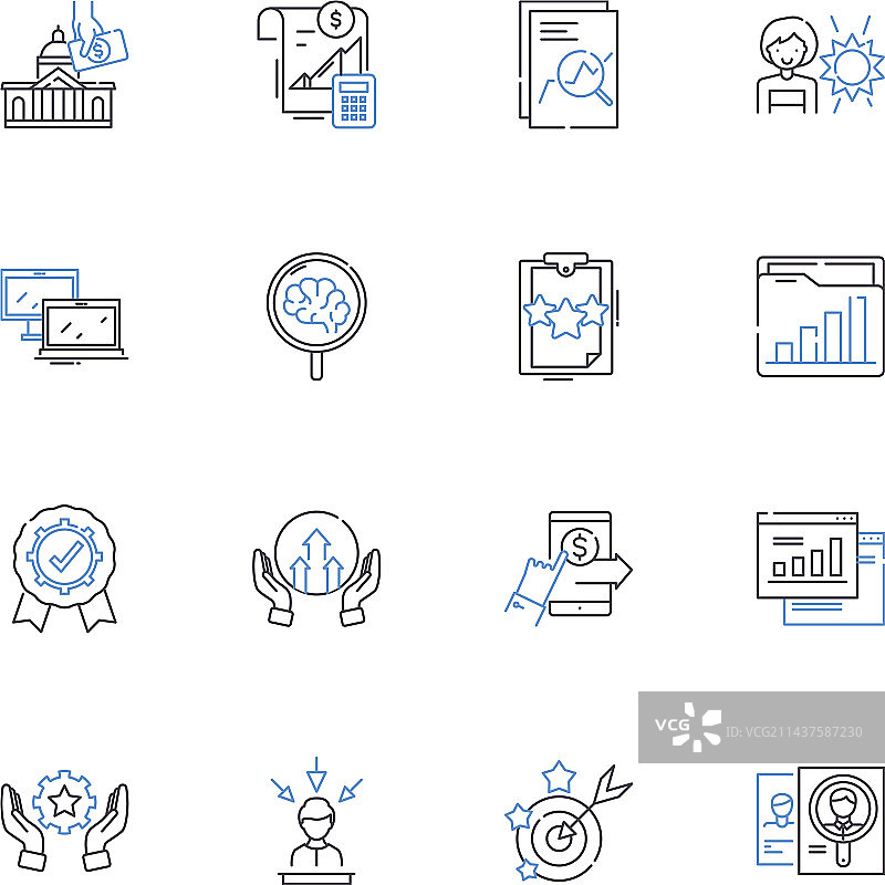 设计与图案线条图标集图片素材