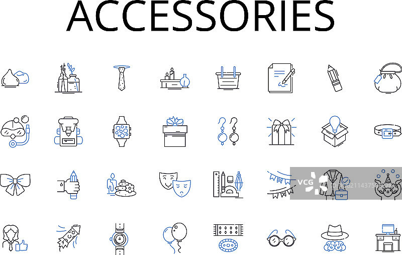 饰品线性图标系列图片素材