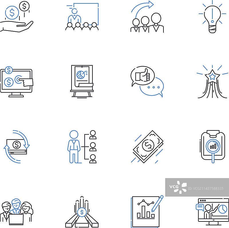 设施系列线性图标：基础设施图片素材