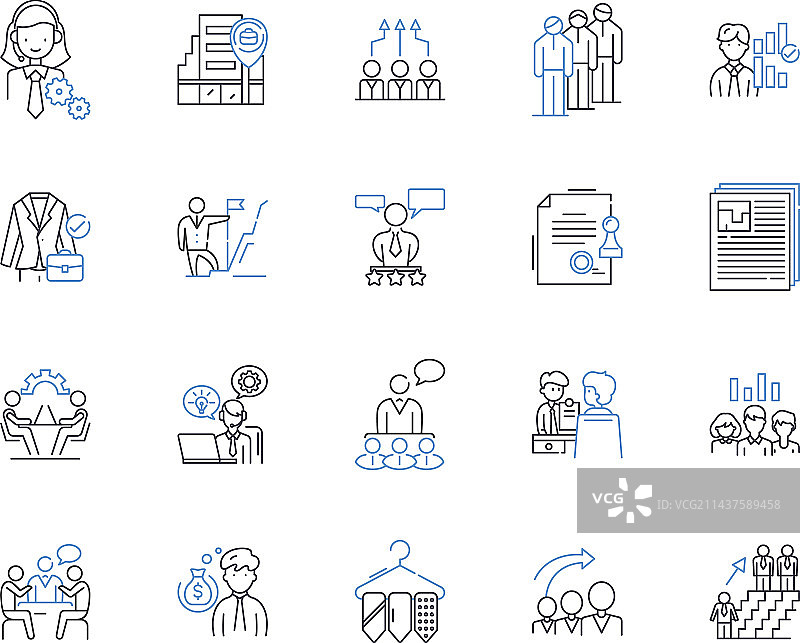 贸易公司投资系列线性图标图片素材