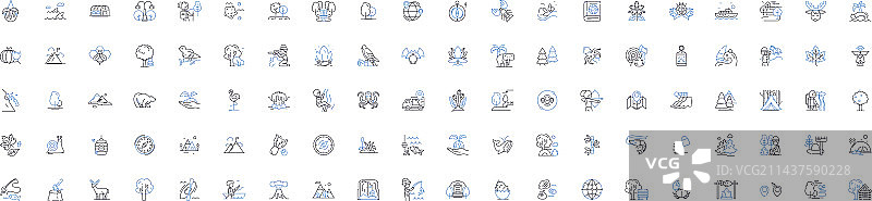 耀眼的美丽线条图标合集图片素材