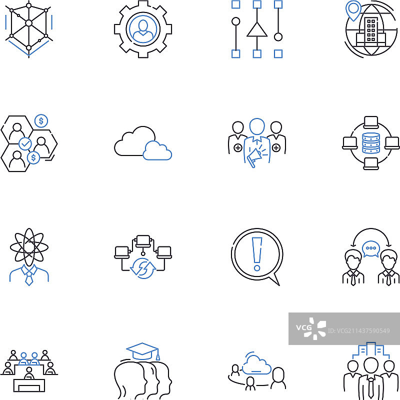 互惠互利线性图标系列图片素材
