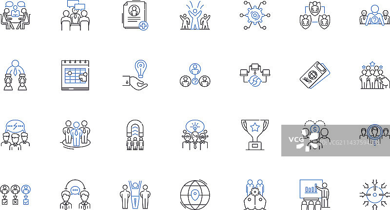 计划与组织线性图标图片素材