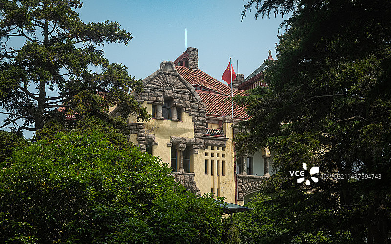 青岛总督府｜青岛胶澳总督官邸｜青岛迎宾馆 徳式建筑 德国建筑 青年派图片素材