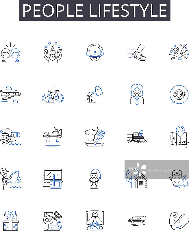 生活方式线性图标图片素材