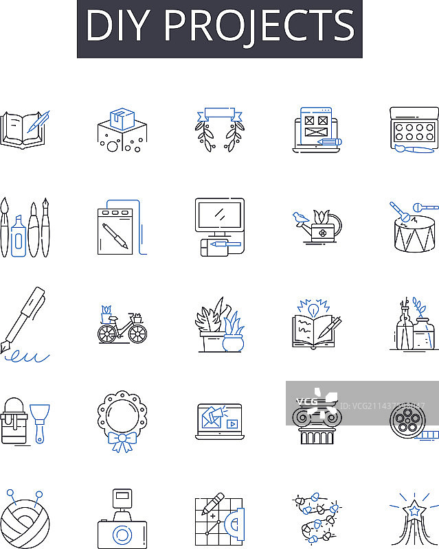 DIY项目线性图标合集（家居）图片素材