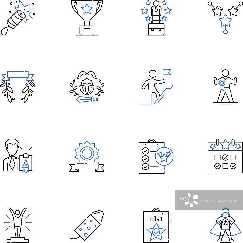 创新远见者线性图标合集图片素材