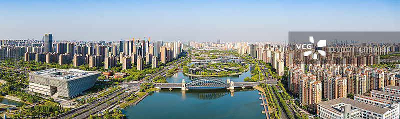 苏州相城区，活力岛航拍图片素材