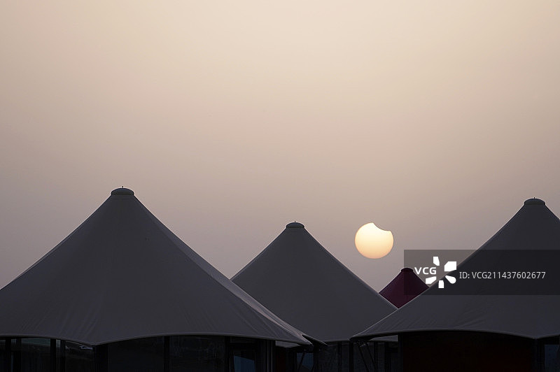 大西北日落图片素材