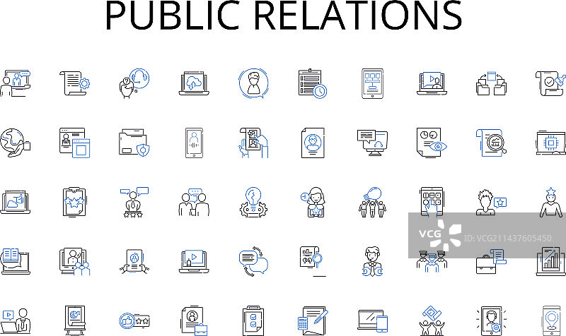 公共关系线性图标系列图片素材