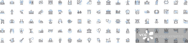 创意艺术线条图标合集图片素材