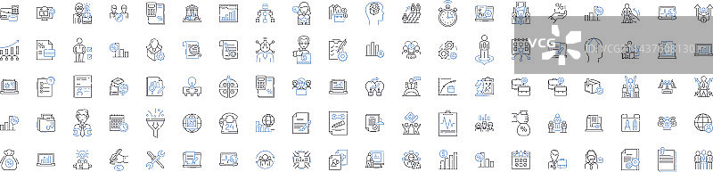 商业实体线条图标公司合集图片素材