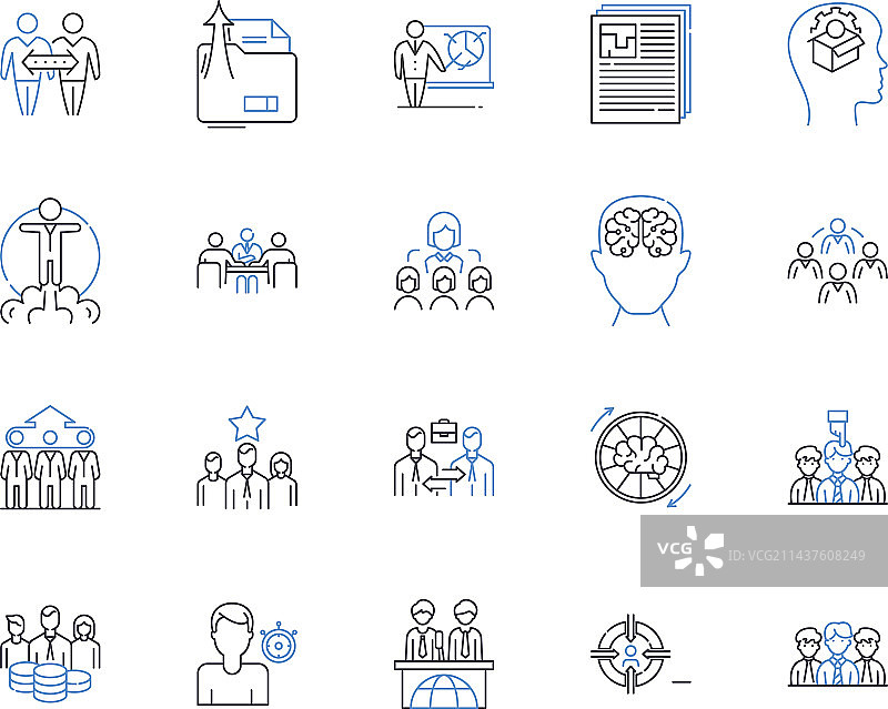 命令构思线性图标合集图片素材