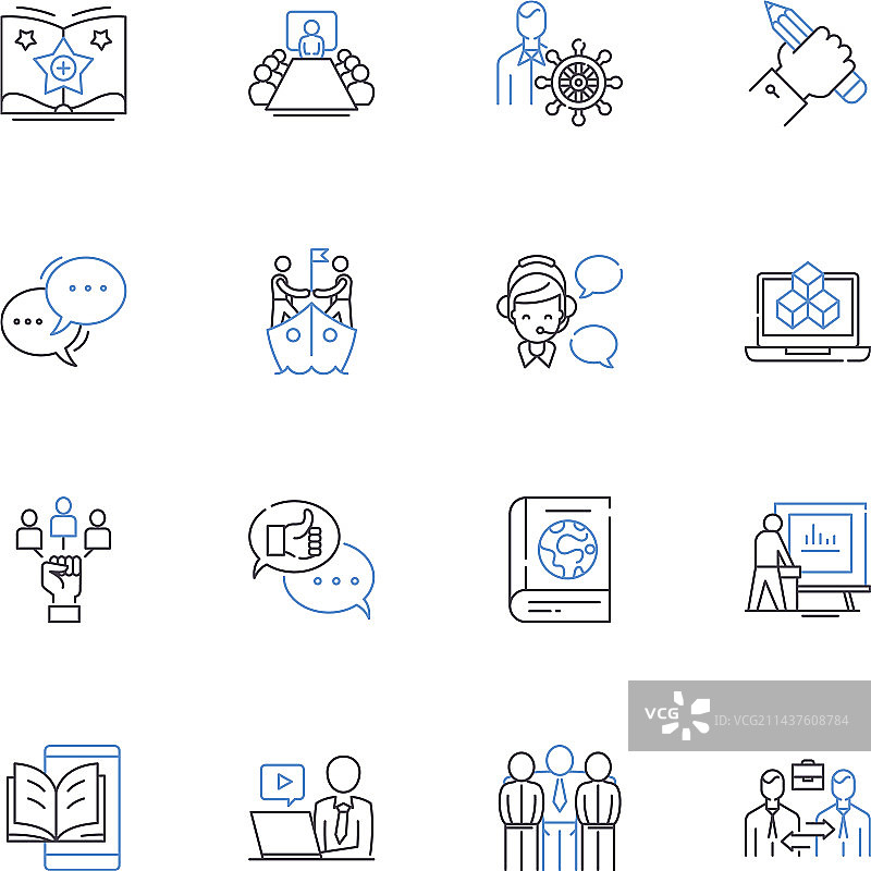 背包旅游线条图标合集冒险图片素材