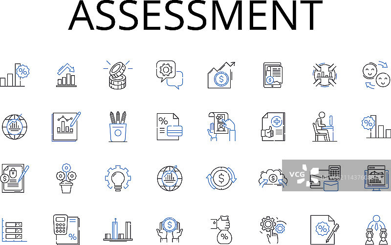 评估线条图标合集图片素材