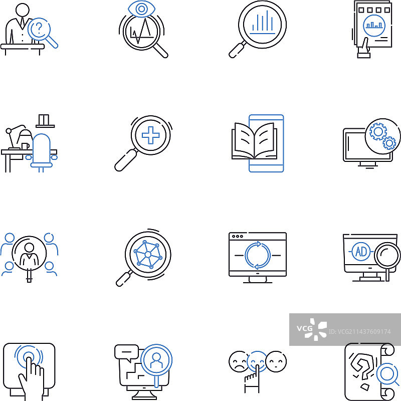实验线性图标合集假设图片素材