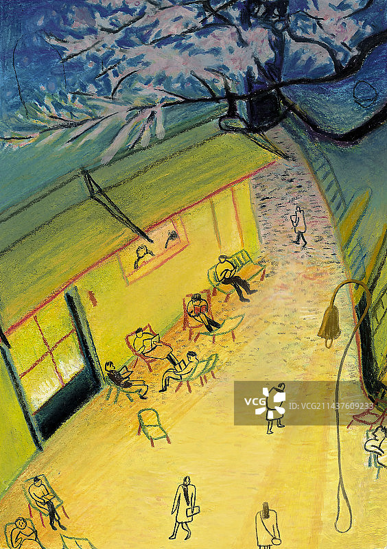 街道上的阅读图片素材