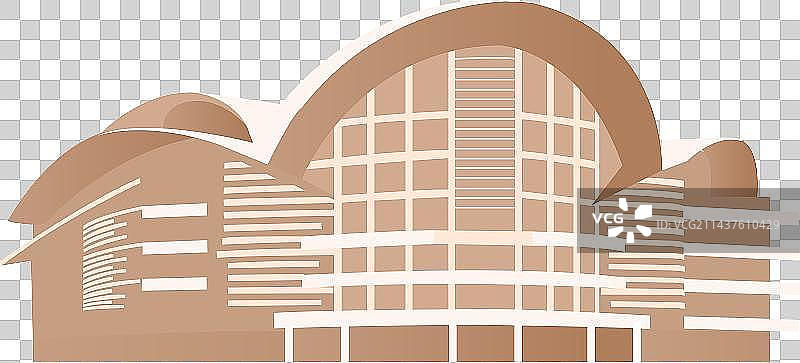 香港会议展览中心插画元素，香港庆典插画图片素材