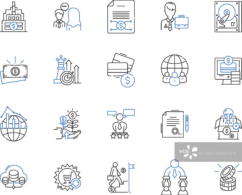 合并与整合线性图标合集图片素材