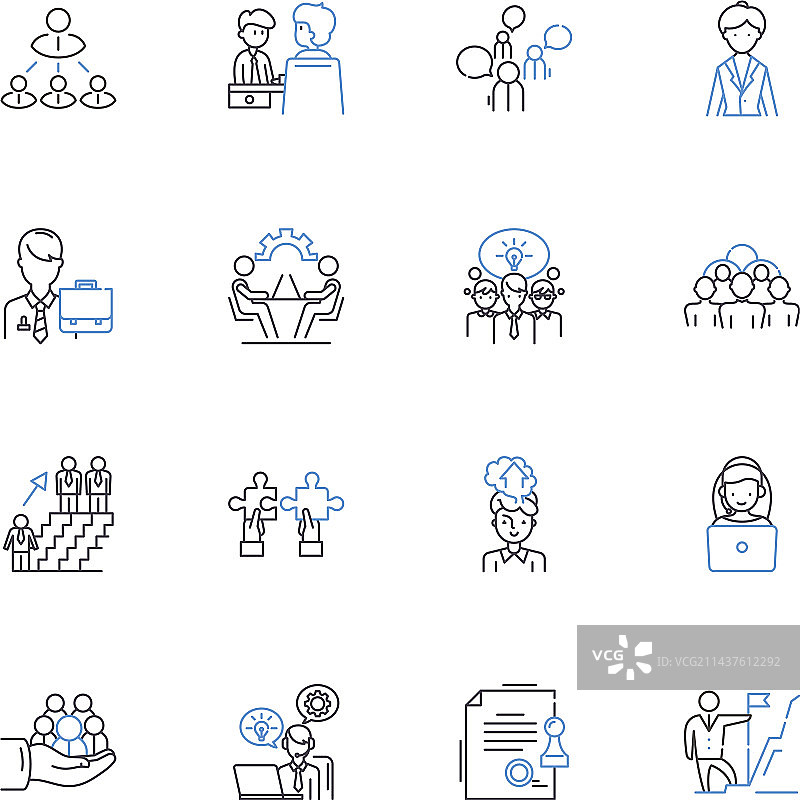 每日计划线性图标合集图片素材