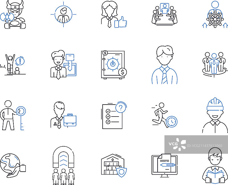 会员满意度线性图标合集图片素材