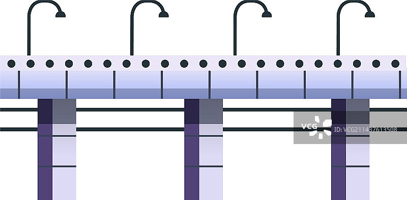 扁平风格铁路桥图片素材