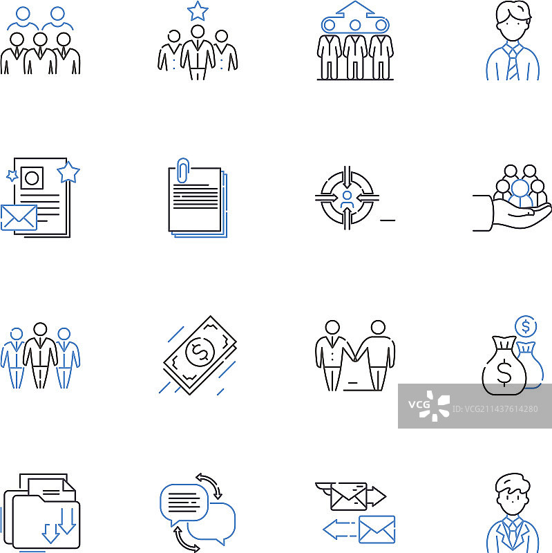 创新管理线性图标合集图片素材