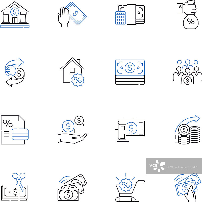 销售主管线条图标合集策略图片素材