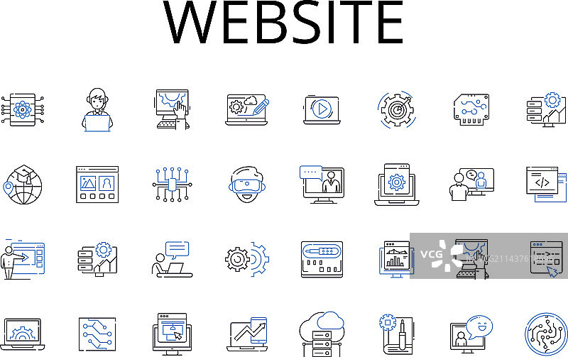 网站线性图标合集：主页在线图片素材