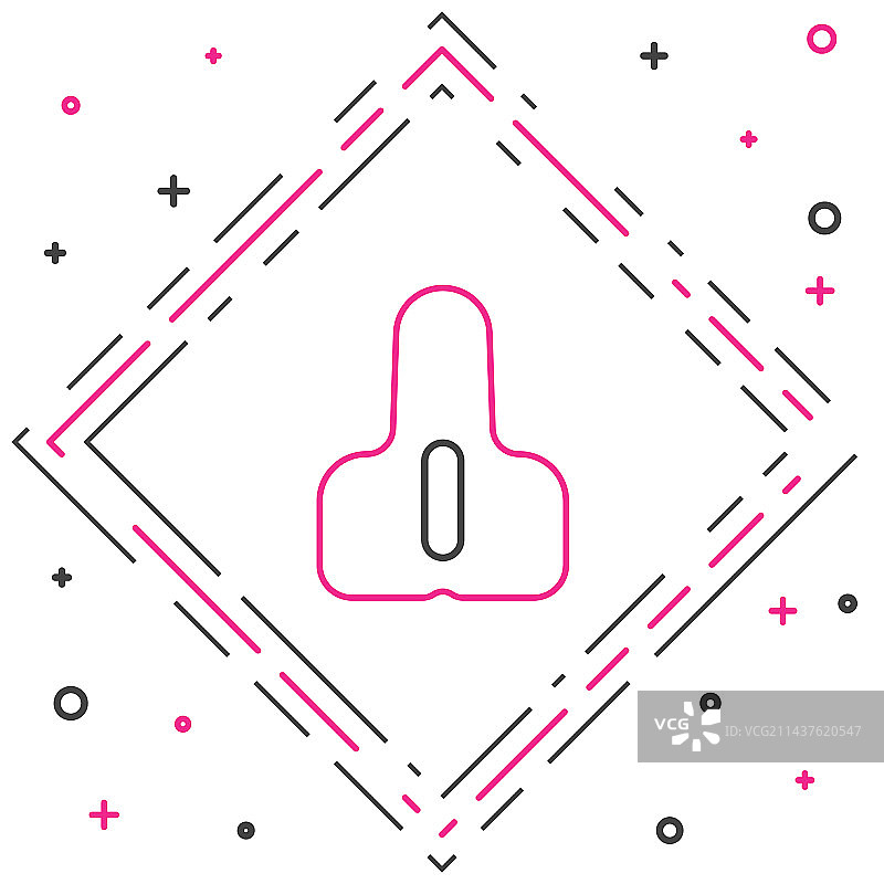 白色背景上的自行车座椅图标图片素材