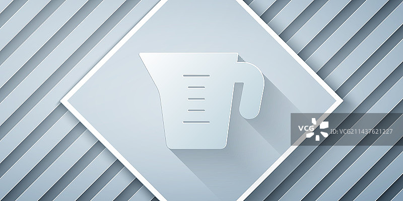 剪纸风格干湿两用量杯图片素材