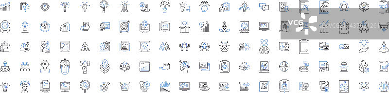 战术策略游戏计划线性图标图片素材