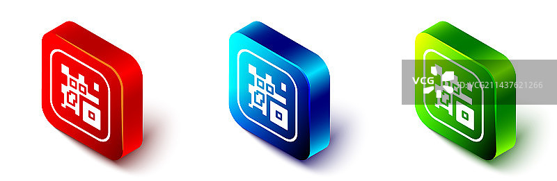 用于智能手机扫描的2.5D二维码示例图片素材