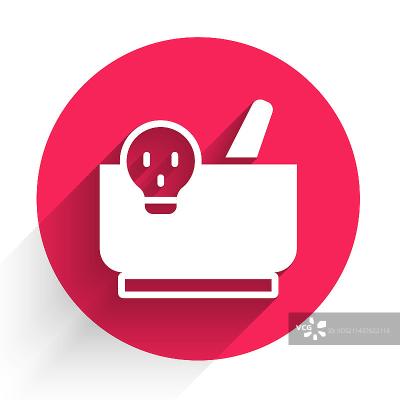 带长阴影的白色研钵和研杵图标图片素材