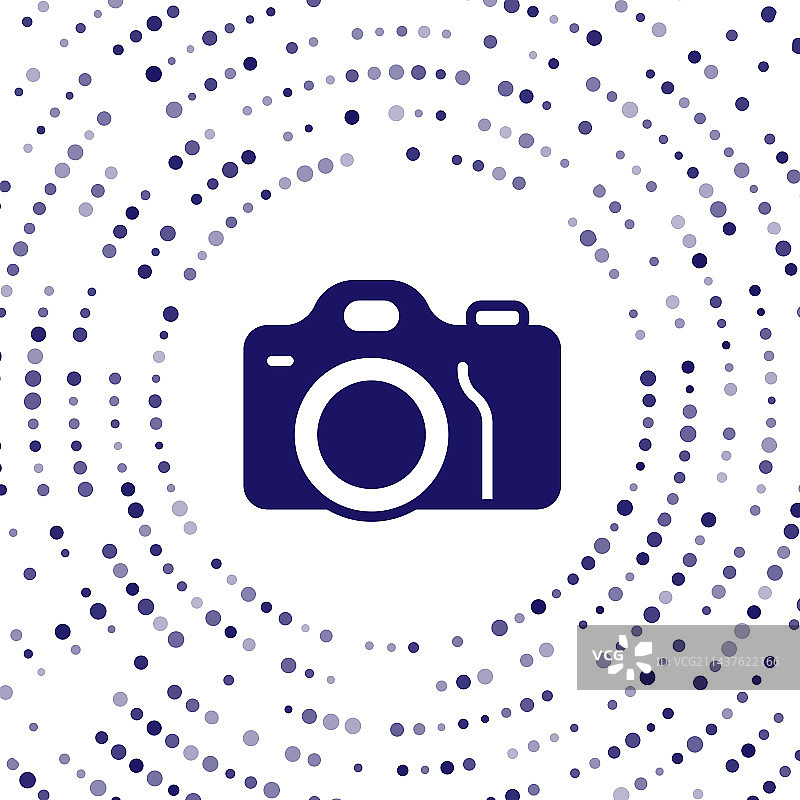 蓝色照相机图标白色背景图片素材