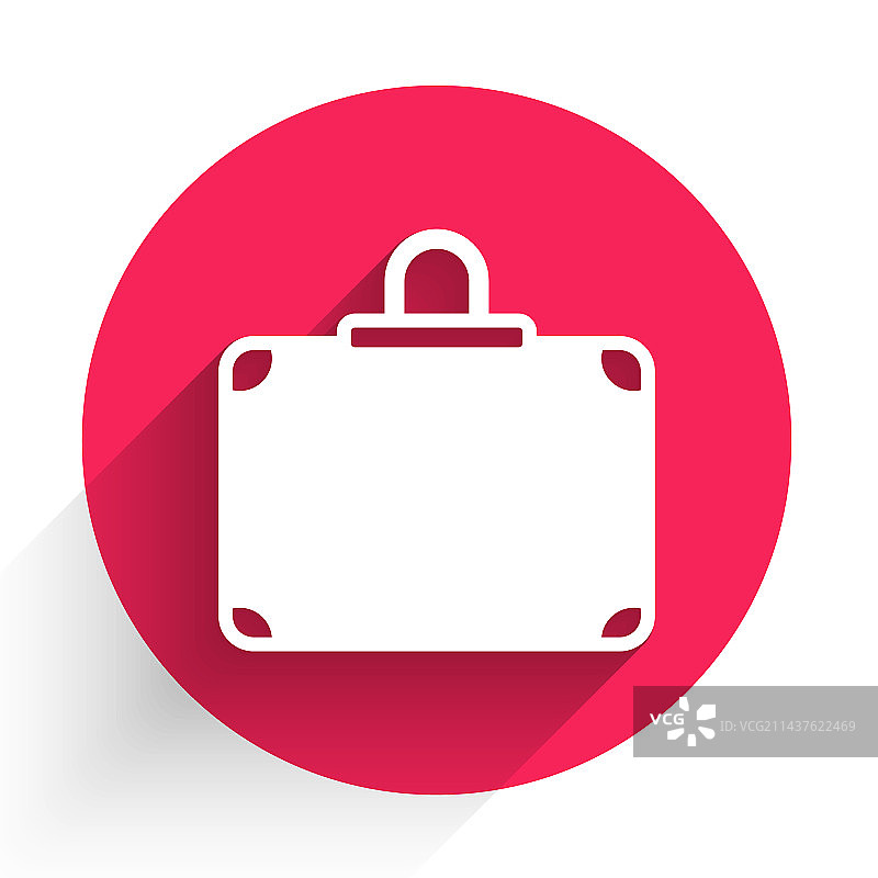 白色旅行箱图标图片素材