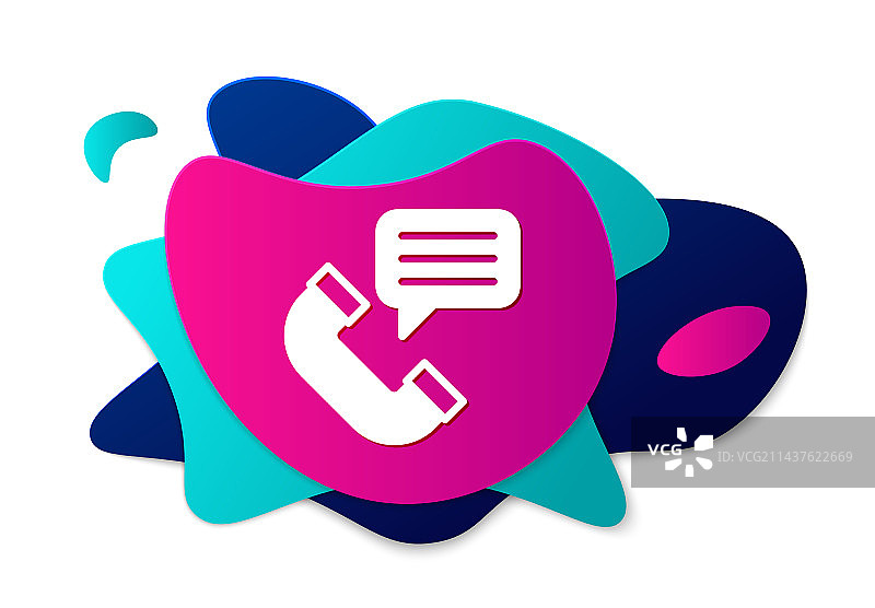 彩色电话交谈图标图片素材