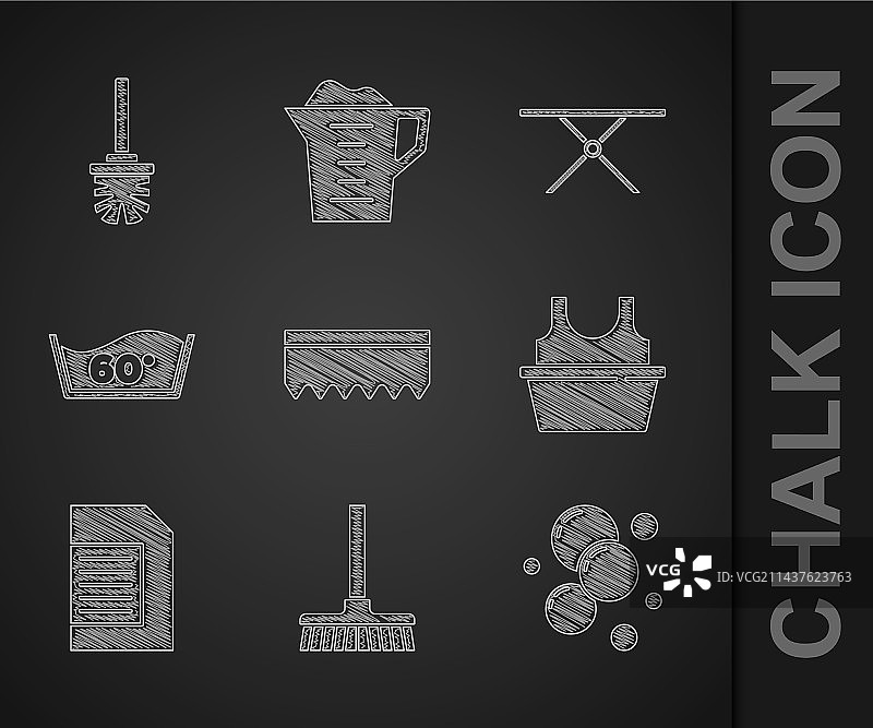 海绵手柄扫帚肥皂泡套装图片素材