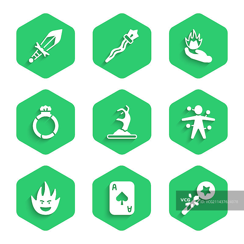 僵尸手玩纸牌魔术棒巫毒图片素材