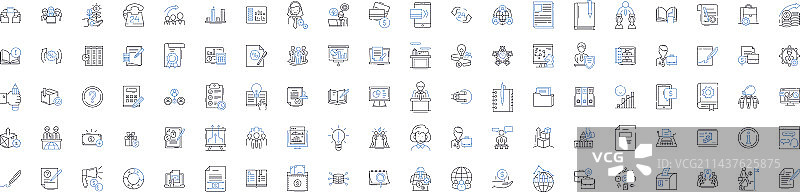 债务解决方案系列图标（破产相关）图片素材