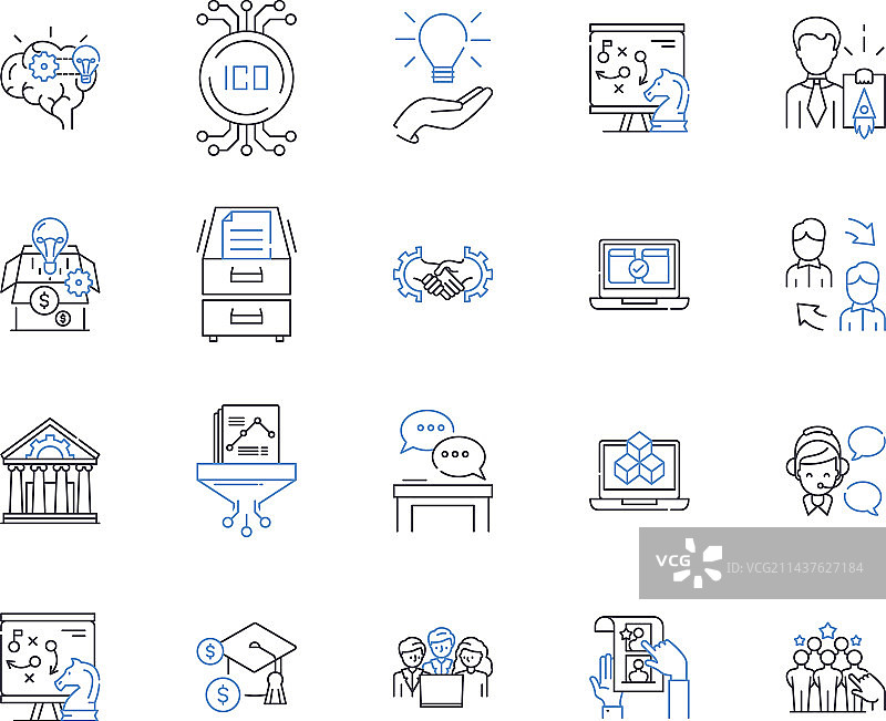 交易收益线性图标系列图片素材