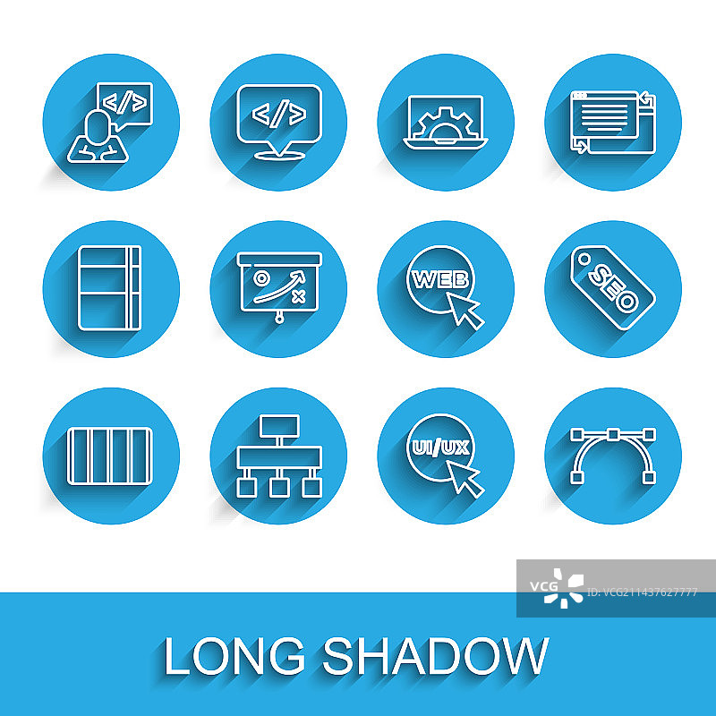 调色板指南、站点地图前端线条组合图片素材