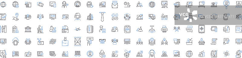 有远见的商业领袖线条图标图片素材